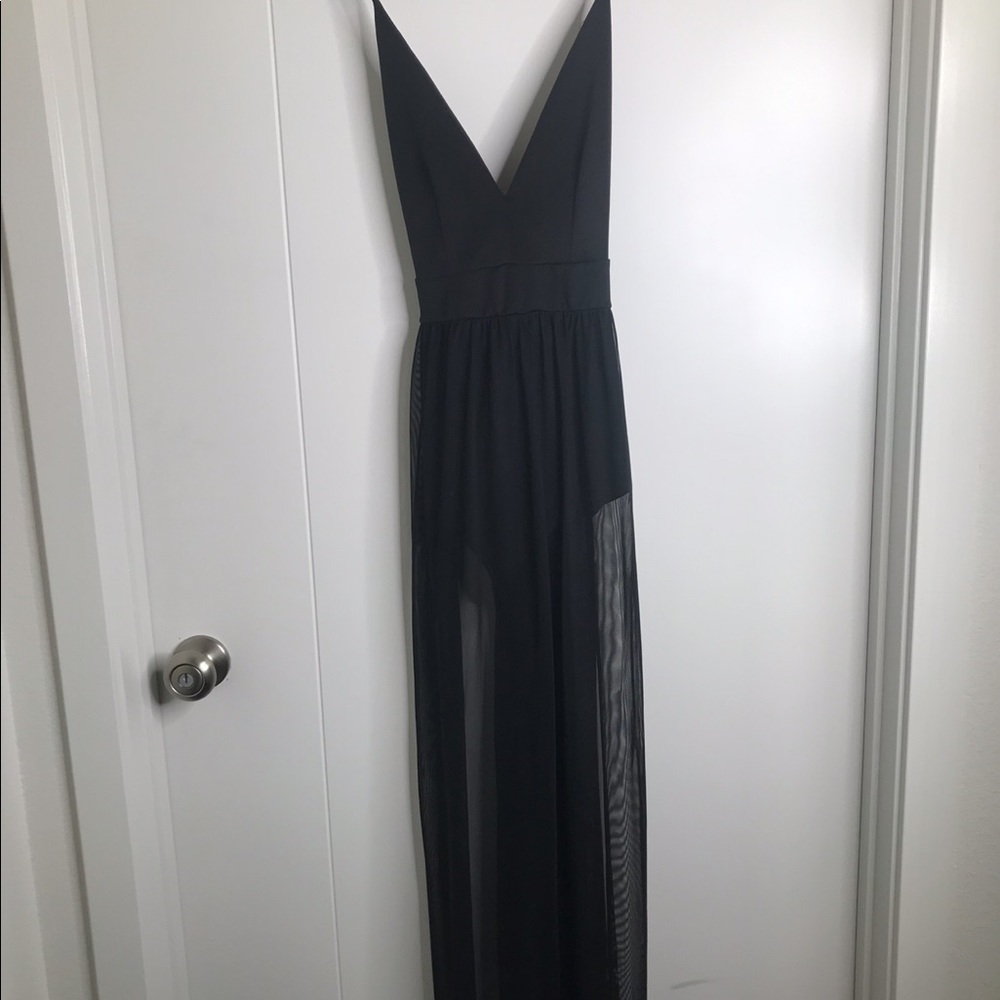 Solid Bodysuit/mesh dress